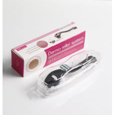 Мікроголчастий дермароллер масажний 540 голок 0.25 мм Чорний Масажний ролик для росту волосся Мезороллер